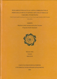 Image of PENGARUH IBTELLECTUAL CAPITAL TERHADAP NILAI PERUSAHAAN DENGAN KINERJA KEUANGAN SEBAGAI VARIABEL INTERVENING