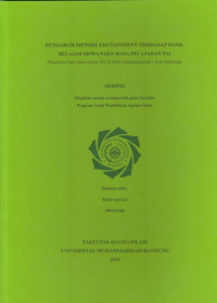 Image of PENGARUH METODE EDUTAINMENT TERHADAP HASIL BELAJAR SISWA PADA MATA PELAJARAN PAI