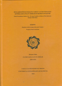 Image of PENGARUH PENGUNGKAPAN GREEN ACCOUNTING DAN KINERJA KEUANGAN TERHADAP RESPON INVESTOR