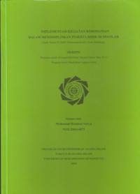 Image of IMPLEMENTASI KEGIATAN KEROHANIAN DALAM MENDISIPLINKAN PESERTA DIDIK DI SEKOLAH