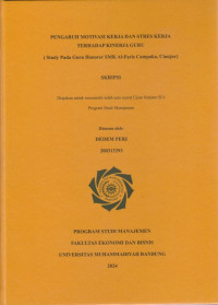 Image of PENGARUH MOTIFASI KERJA DAN STRES KERJA TERHADAP KINERJA GURU